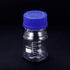 PATIKIL 100mL Reagent Media Bottle, 1Pcs Round Graduated Glass Storage Bottle Blue Screw Cap for Chemistry Lab Universities Home, Clear...