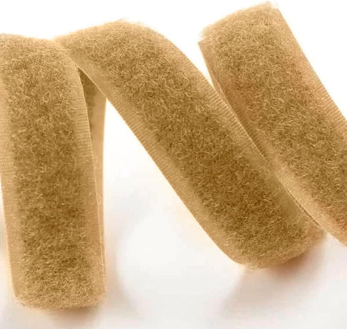 3/4 inch Wide Beige Sew on Hook and Loop Tape Non-Adhesive 1 Yd Length Tan Nylon Hook Loop Tape Fabric Fastener Set for Military Form Bags Clothes...