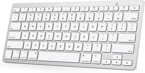 OMOTON Bluetooth Keyboard for Mac, Compact Wireless Keyboard Compatible with MacBook Pro/Air, iMac, iMac Pro, Mac Mini, Mac Pro Laptop and PC (Sil...