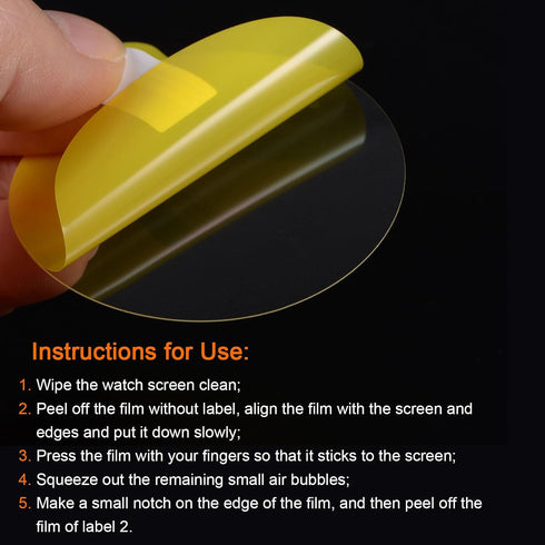 5pcs Watch Glass Screen Protectors 27mm HD High Definition Anti-Fingerprint Soft PET Universal Round Smartwatch Screen Protective Film Protector (...