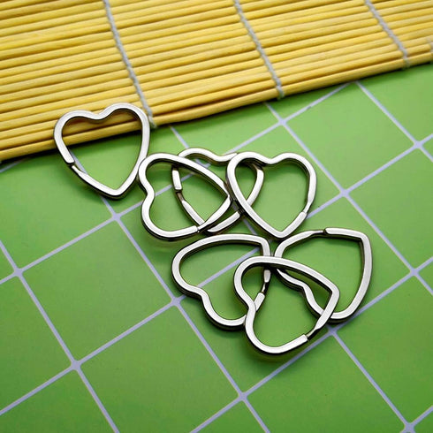 30Pcs Heart Shaped Split Key Rings,Crafts DIY Keychain Metal Key Rings for Home Car Office Organization,Arts & Crafts Projects, Lanyards...