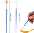 100 Pcs Paint Brushes Round Flat Small Brush Bulk for Detail Painting...