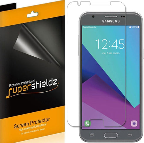 Supershieldz (6 Pack) Designed for Samsung (Galaxy J3 Emerge) and (Galaxy J3 Prime) Screen Protector, High Definition Clear Shield (PET)...