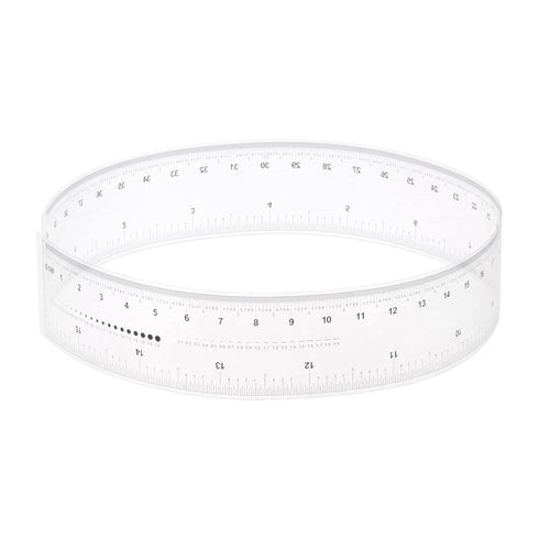 Film Flexible Ruler 16 Inch 0.1mm Scale PET Plastic Folding Straight Ruler Calibration Soft Ruler Measuring Tool for Factory, Transparent...