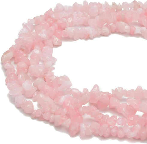 600Pcs 3 Strands 5-8mm Bulk Natural Chip Stone Bead Crystals and Healing Stones Bracelet Charms Jewelry Making Kit Jewelry Making Supplies for Mon...