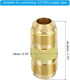 PATIKIL 1/2" OD Brass Flare Union Connector, 2 Set Air Conditioning Copper Double Pipe Extension Joint Connectors Pipe Hose Fitting with Nut, 1.77...