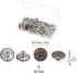 HARFINGTON 50 Sets Button Pins for Jeans, 17mm No-Sew Removable Instant Adjustable Replacement Metal Star Denim Jeans Buttons Pins Tightener for P...
