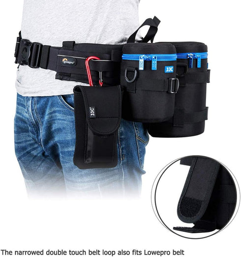 JJC Camera Lens Pouch Case for Canon EF-S 18-55mm EF 50mm Nikon AF-S 18-55mm Nikkor AF 50mm Fujifilm XF 16mm 23mm XC 15-45mm etc, Zipper Polyester...