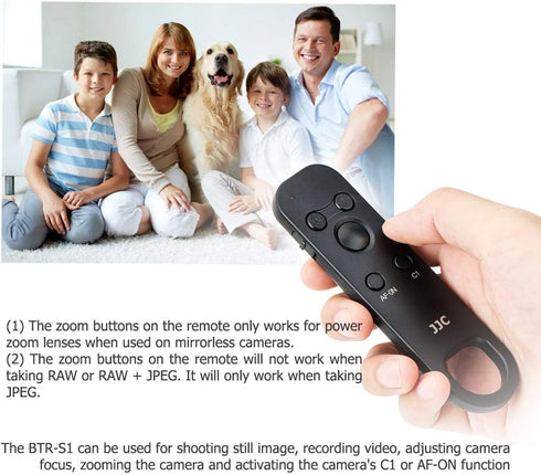 JJC Wireless Bluetooth Remote Control Replaces Sony RMT-P1BT for Sony A7R5 A7M4 ZV-E1 ZV-1F ZV-1 II ZV1 ZV-E10 FX30 A1 A7C II A7CII A6700 A6600 A6...