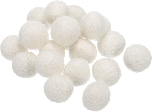PATIKIL Wool Felt Balls Beads Wool Felting Pom 2cm 20mm White for Home Crafts Handcrafts Project DIY Pack of 20...