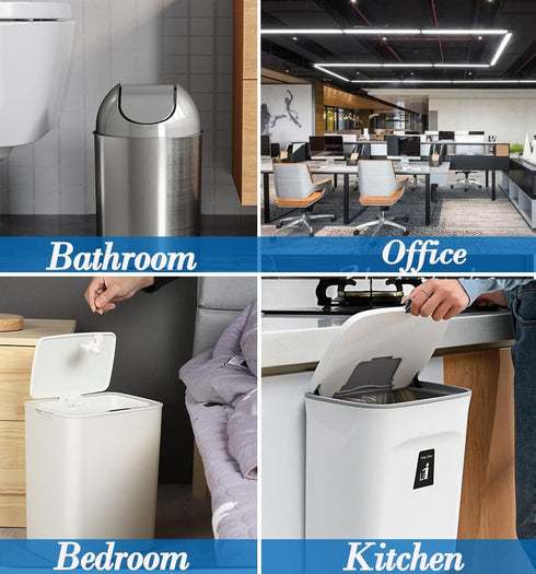 1.6 Gallon 90 pcs (Fit 1.3-1.6 Gal)Small Clear Trash Bags, Strong 1.3 Gallon1.5 Gallon 1.6 gallons Garbage Bags, Bathroom Trash Can Bin Liners, Mi...