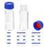 PATIKIL 2ml Autosampler Vial, 100 Pack HPLC/GC Vials 9-425 Lab Clear Vials Sample Vial Screw Cap Writing Patch Red PTFE & White Silicone Septa for...
