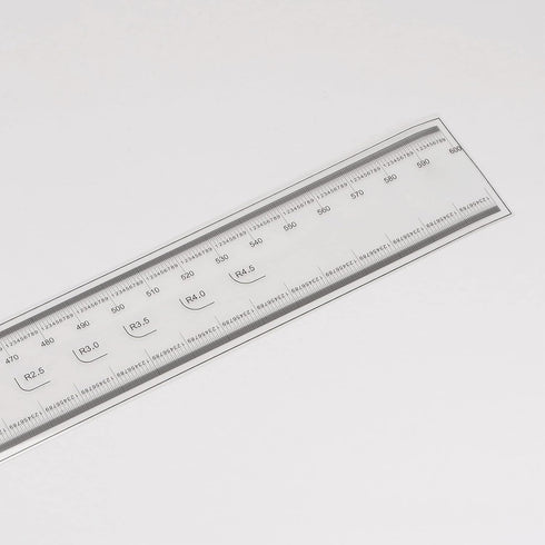 Film Flexible Ruler 60cm 0.1mm Scale with R Angle & Width Lines PET Plastic Folding Straight Ruler Calibration Soft Ruler Measuring Tool for Facto...