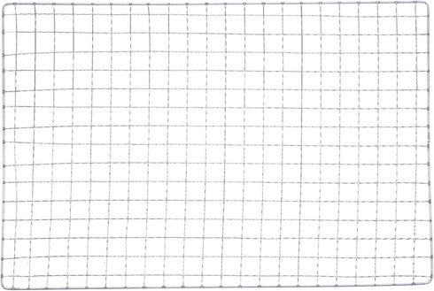 2pcs Square BBQ Grill Net 7.9"x11.8" Galvanized Iron Barbecue Mesh Mat for Baking Smoking Charcoal Grilling Roasting...