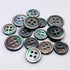 14 Pieces Natural Real Black Mother of Pearl Buttons for Men Blazer, 20mm 15mm Genuine Black MOP Buttons for Men Women's Jacket Coat Uniforms Suit...