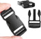 6 Pack 1" Buckle Quick Side Release Buckles Dual Adjustable No Sewing Clips Plastic Buckle Replacement for Nylon Webbing Straps Backpack Belt Dog ...