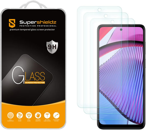 Supershieldz (3 Pack) Designed for Motorola Moto G 5G (2023) Tempered Glass Screen Protector, Anti Scratch, Bubble Free......