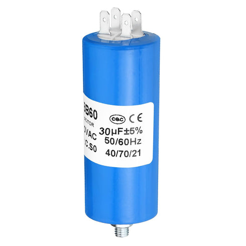 PATIKIL CBB60 30uf Running Capacitor,1Pcs AC 250V 4Pins 50/60Hz Cylinder Bottom with Screw 93 x 40mm for Washing Machine,Cleaning Machine Motor St...