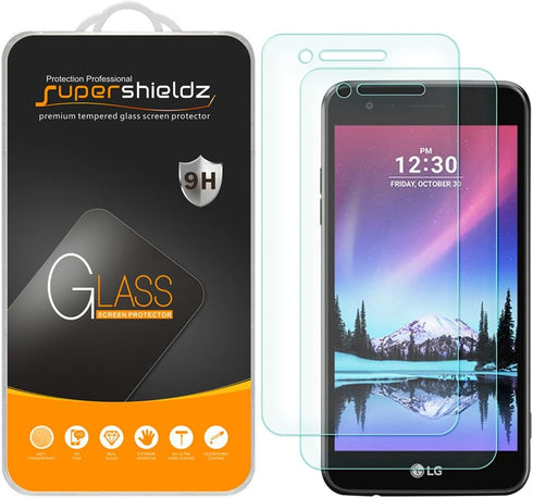 Supershieldz (2 Pack) Designed for LG Fortune and LG (Rebel 2) LTE 4G Tempered Glass Screen Protector Anti Scratch, Bubble Free...