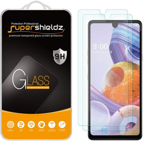 Supershieldz (2 Pack) Designed for LG Stylo 6 Tempered Glass Screen Protector, Anti Scratch, Bubble Free...