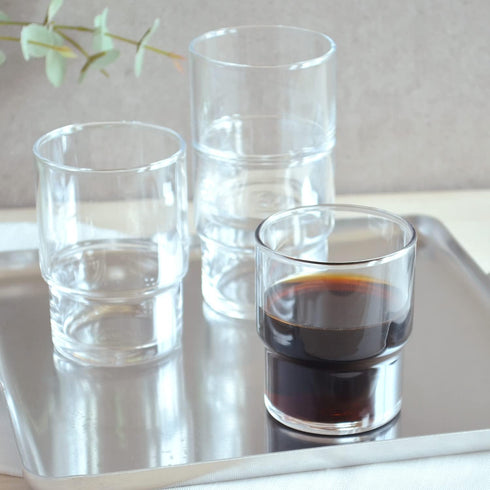Toyo Sasaki Glass 00345HS Tumbler Glass, HS Stack Tumbler, 6.8 fl oz (200 ml), Set of 6, HS, Father's Day, Made in Japan, Dishwasher Safe, Cup, Tu...