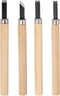 4pcs Wood Carving Knife Set 65# Manganese Steel Hand Carving Tools Wood Chisels for Sculpting Woodworking, Big Flat/Big Diagonal/Mid Semicircle/Tr...