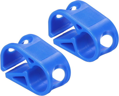 PATIKIL Plastic Tube Tubing Clamps, 2Pcs 3/16" - 5/16" Tube OD Adjustable Precise Flow Control Hose Clamp Clip for Laboratory Pinch Valve, Blue...