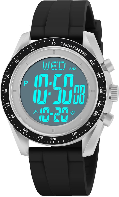 CakCity Mens Digital Watch Waterproof Wrist Watch for Women Sport Watch with Stopwatch Countdown Dual Time Square Digital Watches for Unisex...