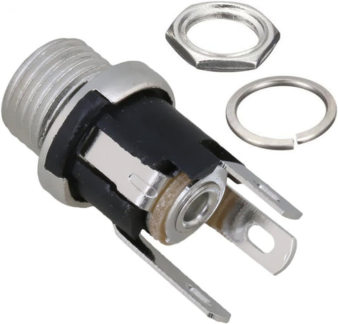 E-outstanding 15-Pack DC-025 5.5 mm x 2.1mm 30V 0.5A-3A DC Power Jack Socket,Threaded Female Panel Mount Connector Adapter...