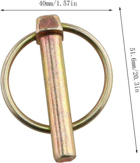 E-outstanding Linch Pin 4PCS 45mm Heavy Duty Lynch Pin Shaft Locking Pin Fastener Assortment Kit for Farm Tractors Trailers Trucks Mowers Trolleys...