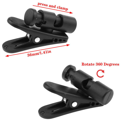 2PCS Large Rotatable Headphone Clips Portable Earphone Cable Clips Suitable for 2-4 mm Mobile Phone Earphones, Walkie-Talkie Earphones and MP3 Ear...