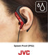JVC HAEB75R Sports Clip Headphone, Red, Small...