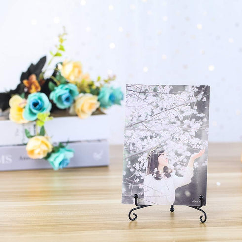 (2 pack)Iron Display Stand, Black Iron Easel Plate Display Photo Holder Stand, Displays Picture Frames, Cookbooks, Decorative Plates, Tablets and ...