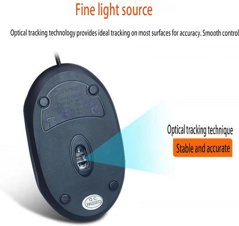2 Pack Wired Mini Optical Mouse Computer Mouse Ergonomic Mouse with USB Mouse for Laptop PC Desktop mice Compatible with Windows Linux Mac fit for...