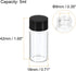 PATIKIL 5mL Reagent Media Bottle, 10 Pack Round Glass Storage Bottles Plastic Screw Cap for Lab Home, Clear...