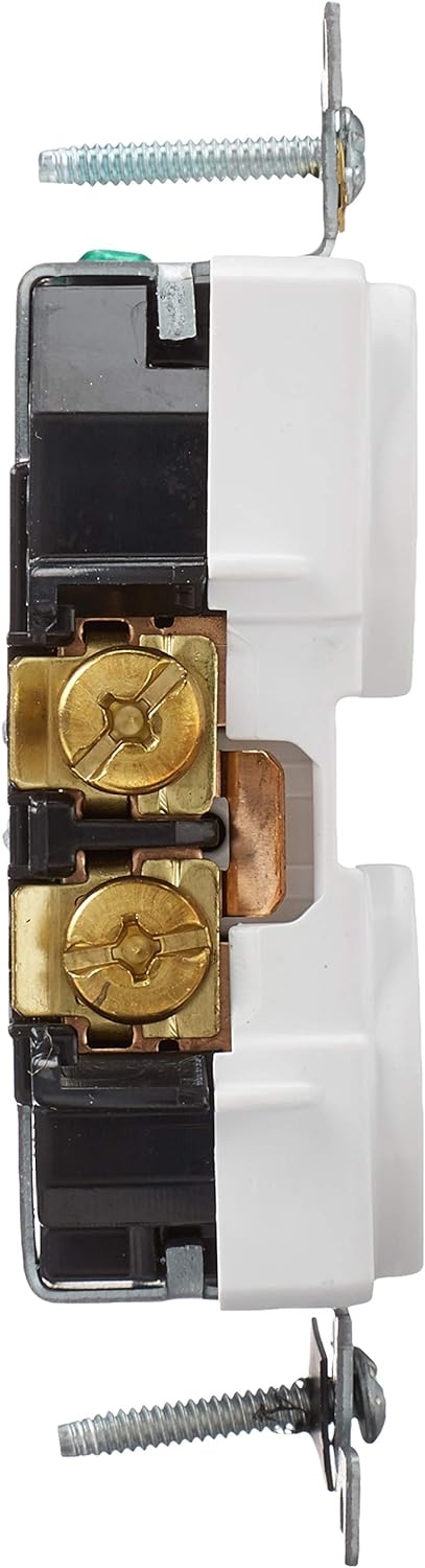 Leviton 8300-HW 20-Amp, 125-Volt, Heavy Duty Hospital Grade, Duplex Receptacle, Straight Blade, Self Grounding, White