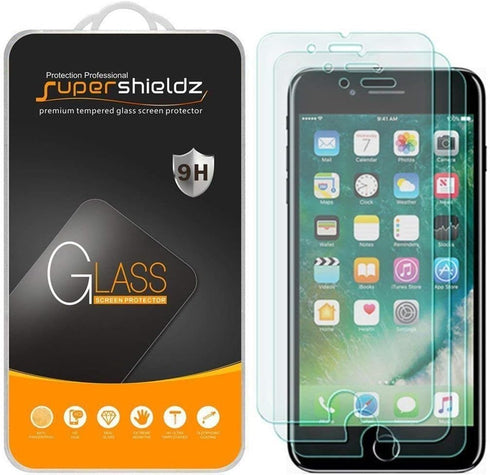 Supershieldz (3 Pack) Designed for Apple iPhone 8 Plus and iPhone 7 Plus Tempered Glass Screen Protector, 0.33mm, Anti Scratch, Bubble Free...