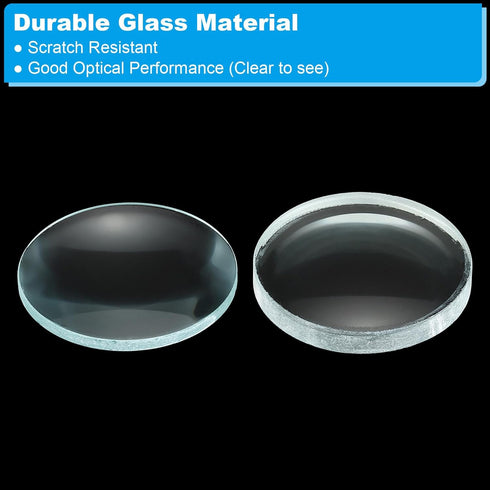 PATIKIL 5cm Focal Length 30mm Double Convex and 7.5cm Focal Length 30mm Double Concave Lens 1 Set, 2 Pack Glass Optically Polished Round Edges Len...