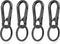 4Pack Small Keychain Rings, Metal Key Carabiner Clip, Mini EDC Key Ring Chain Holder Organizer for Purse Charm Hook, Car Keychain, Paracord Keycha...
