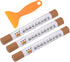 Wax Filler Stick, 3pcs Wooden Repair Wood Wax Fill Sticks with Spatula Crayon Markers Furniture Touch Up Kit for Remover Scratches Scuffs on Furni...