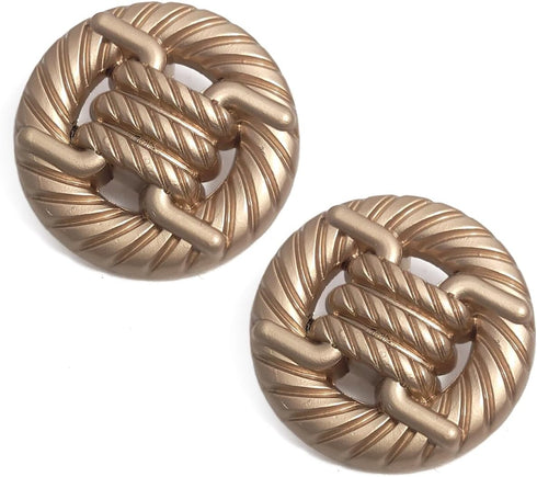 20 pcs Golden Hollow Rope Knots Metal Shank Sewing Buttons for Coats -25mm -1"...