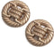 20 pcs Golden Hollow Rope Knots Metal Shank Sewing Buttons for Coats -25mm -1"...