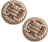 20 pcs Golden Hollow Rope Knots Metal Shank Sewing Buttons for Coats -25mm -1"...