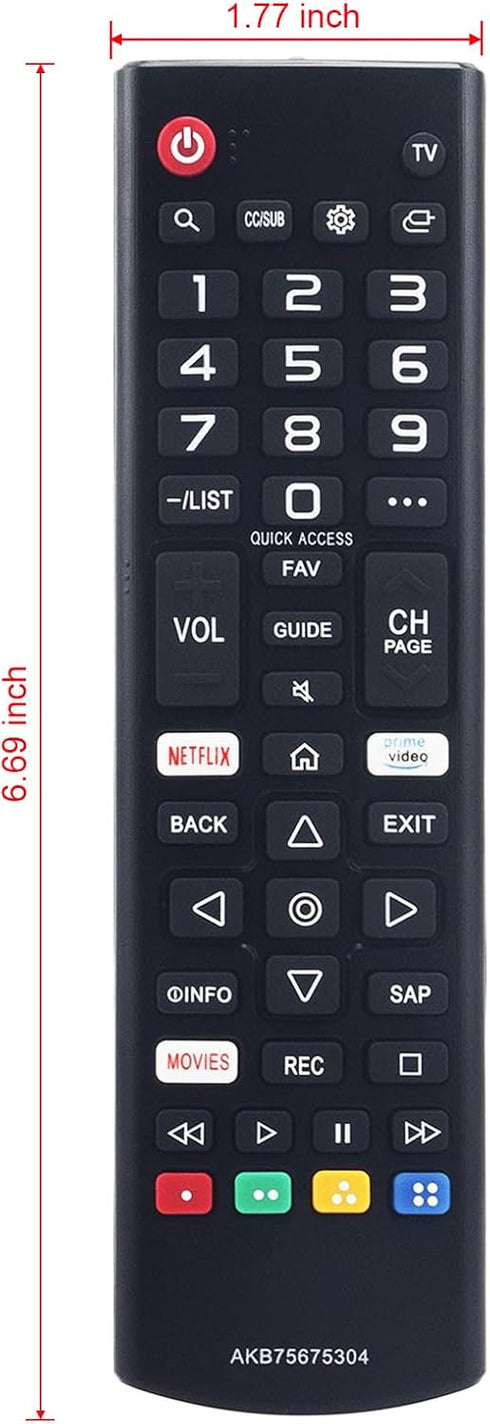New Replaced Remote fit for LG TV 4K Smart TV 32LK540BBUA 43UM6900PUA 43UM6910PUA 43UM6950DUB 43UM7100PUA 43UM7300AUE 43UM7300PUA 43UM7310PUA 49LK...