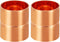 PATIKIL 1-1/8 Inch ID Copper Coupling Fittings, 4 Pcs Rolled Tube Stop Straight Pipe Fitting Welding Joint for HVAC Air Conditioning Plumbing Refr...
