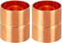 PATIKIL 1-1/8 Inch ID Copper Coupling Fittings, 4 Pcs Rolled Tube Stop Straight Pipe Fitting Welding Joint for HVAC Air Conditioning Plumbing Refr...