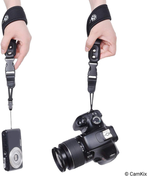 Wrist Straps for DSLR and Compact Cameras - 2 Pack - Extra Strong and Durable - Comfortable Neoprene Bracelet - Adjustable Fit - Quick Release Cli...