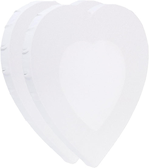 PATIKIL Paint Canvases Panel for Painting, 2 Pack 8x8 Inch Heart Shape Wood Frame Stretched Blank Art Board Panels for Acrylic, Oil, Tempera Paint...