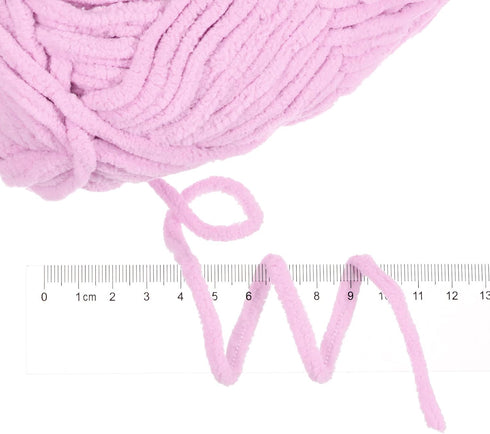2Skeins Chenille Yarn Blanket Yarn 2x100g/7.1oz #6 Super Bulky Polyester Soft Knitting for Crochet Weaving Bag Scarf Hat, Light Purple......