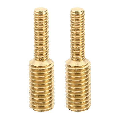PATIKIL M6x20mm to M10x20mm Double End Threaded Stud Screw Bolt, 2 Pack Brass Rod Bolts Thread Reducer Adapter for Furniture Fastener, Hardware Co...